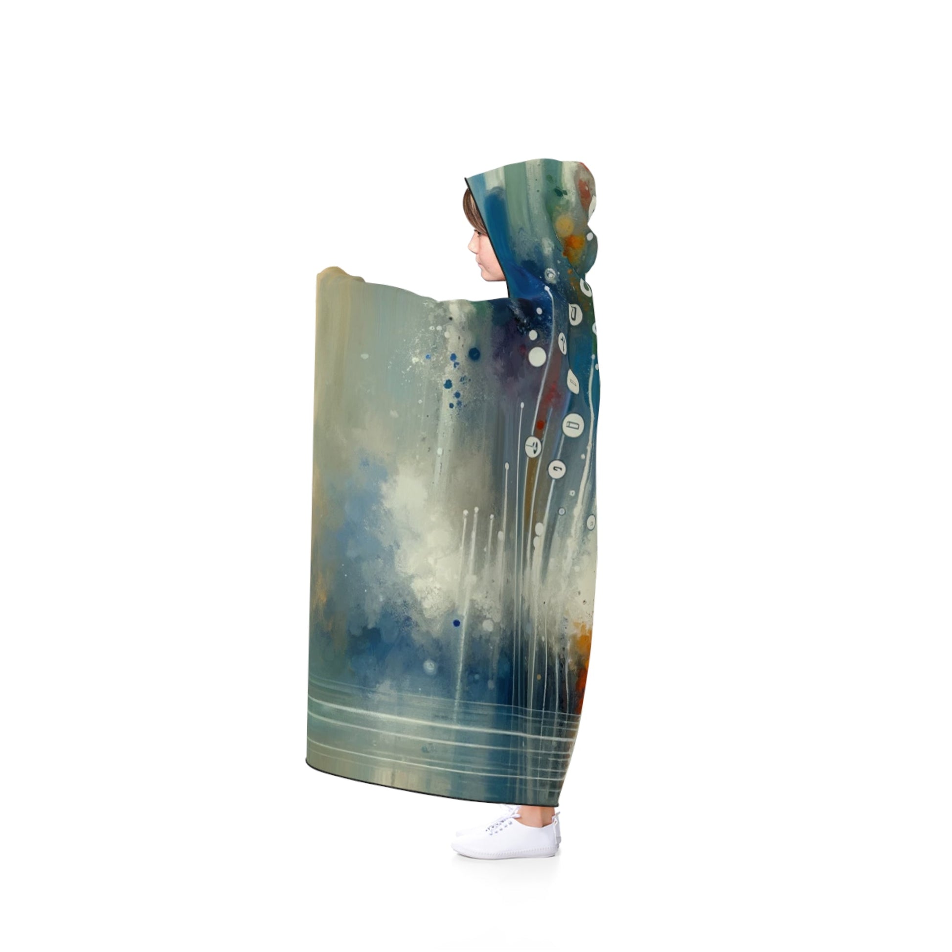 Tachism Digital Escape Hooded Blanket - ATUH.ART