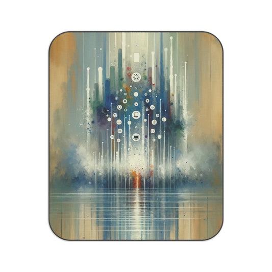 Tachism Digital Escape Picnic Blanket - ATUH.ART