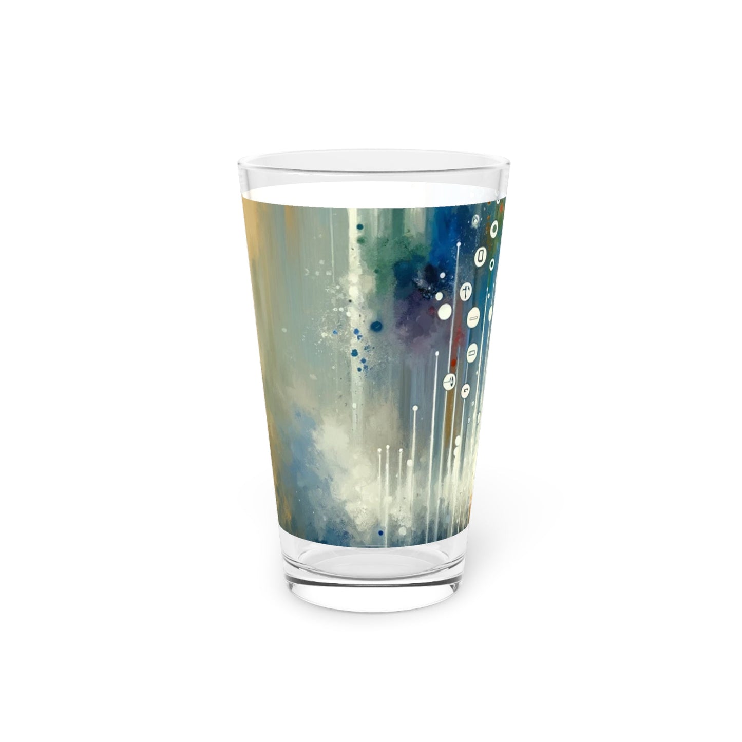 Tachism Digital Escape Pint Glass, 16oz - ATUH.ART