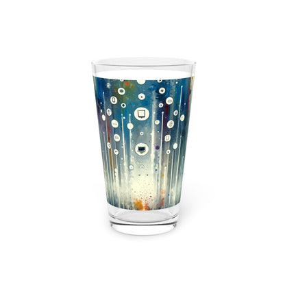 Tachism Digital Escape Pint Glass, 16oz - ATUH.ART