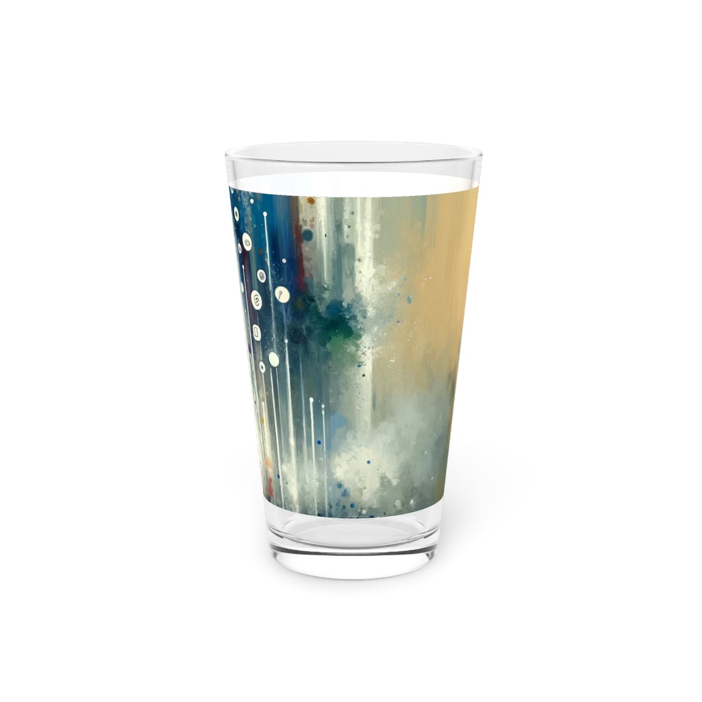 Tachism Digital Escape Pint Glass, 16oz - ATUH.ART