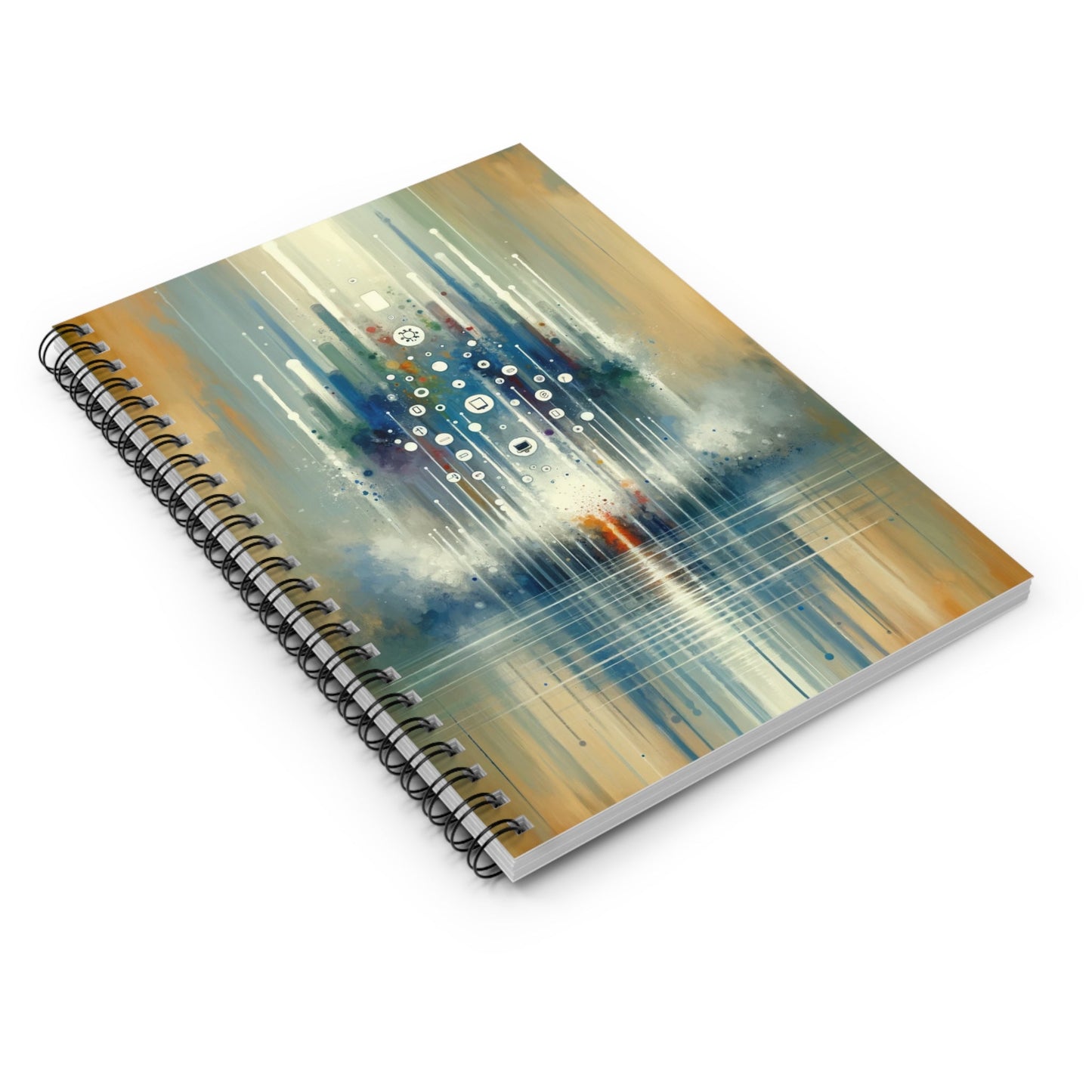 Tachism Digital Escape Spiral Notebook - Ruled Line - ATUH.ART