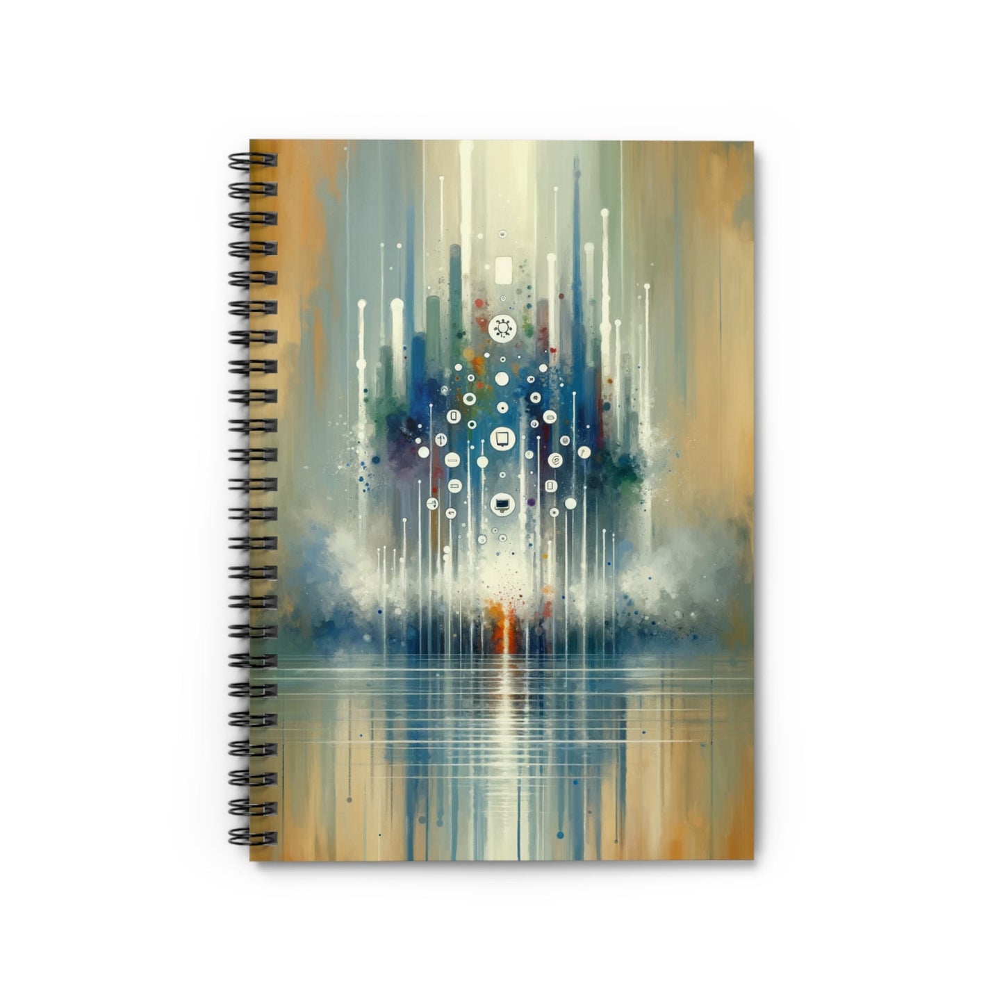 Tachism Digital Escape Spiral Notebook - Ruled Line - ATUH.ART