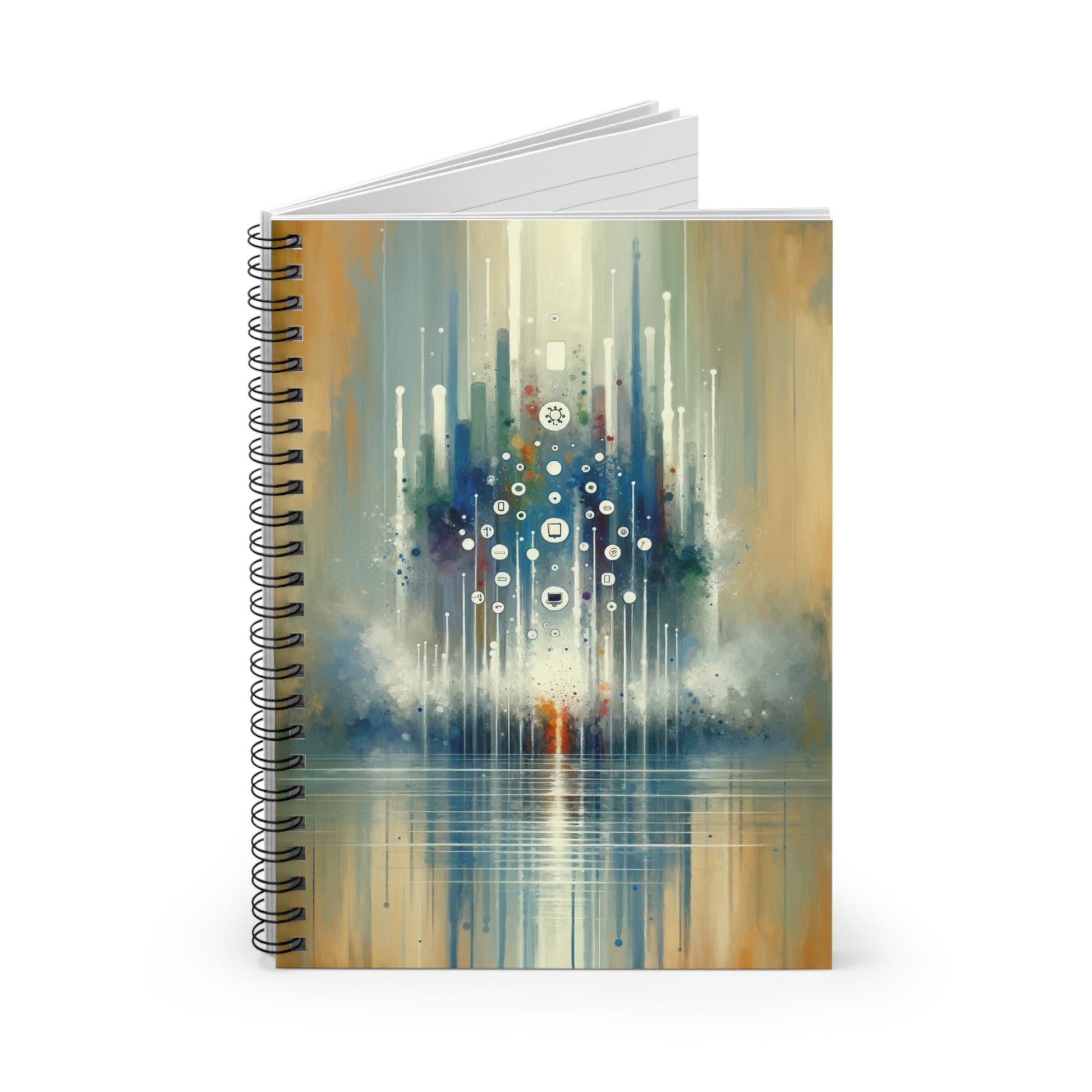 Tachism Digital Escape Spiral Notebook - Ruled Line - ATUH.ART