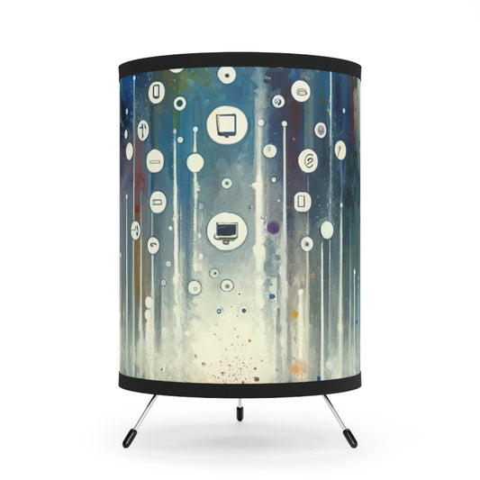 Tachism Digital Escape Tripod Lamp with High-Res Printed Shade, US\CA plug - ATUH.ART