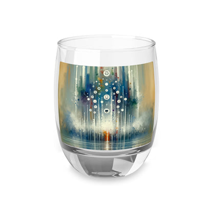 Tachism Digital Escape Whiskey Glass - ATUH.ART