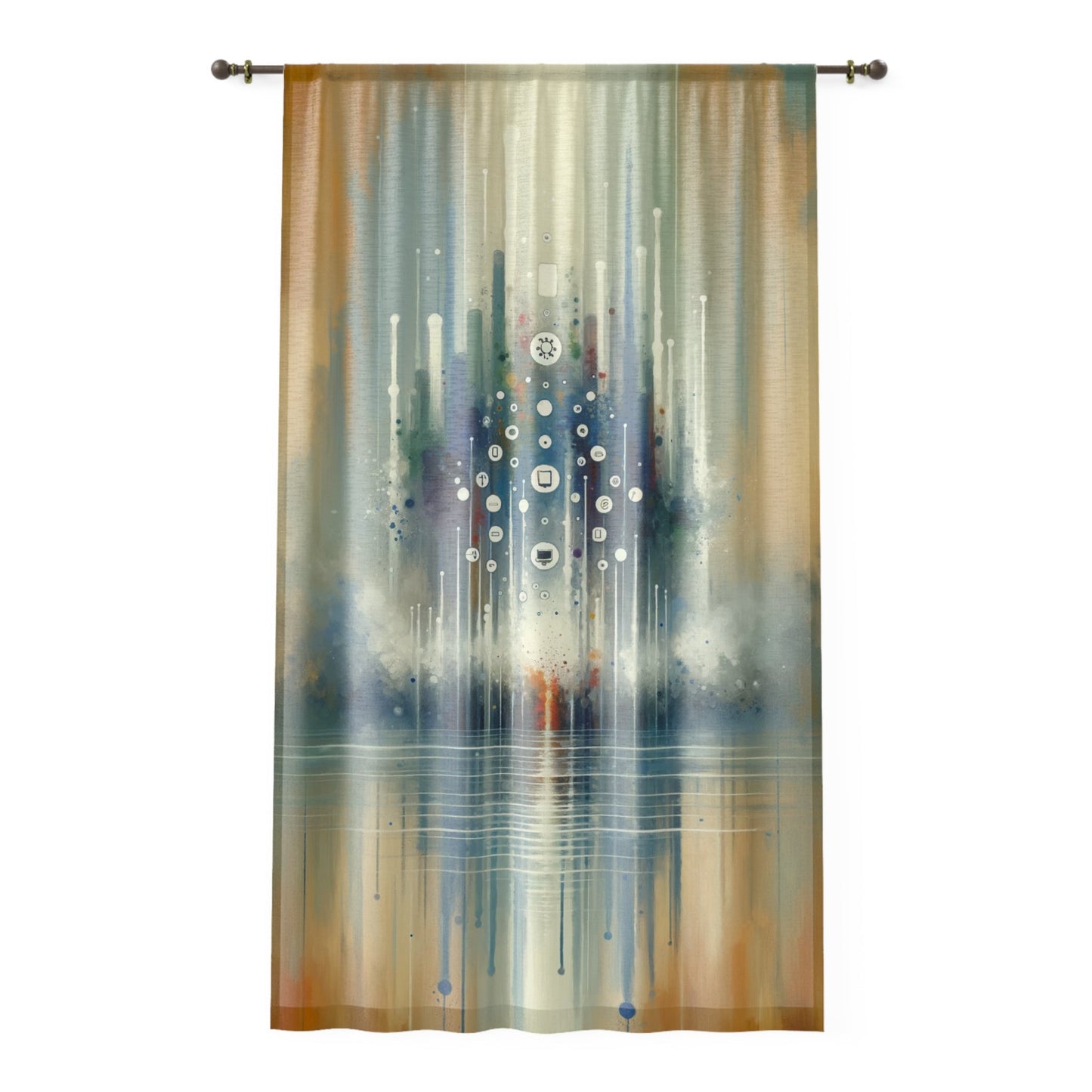 Tachism Digital Escape Window Curtain - ATUH.ART