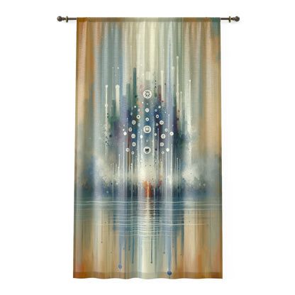 Tachism Digital Escape Window Curtain - ATUH.ART