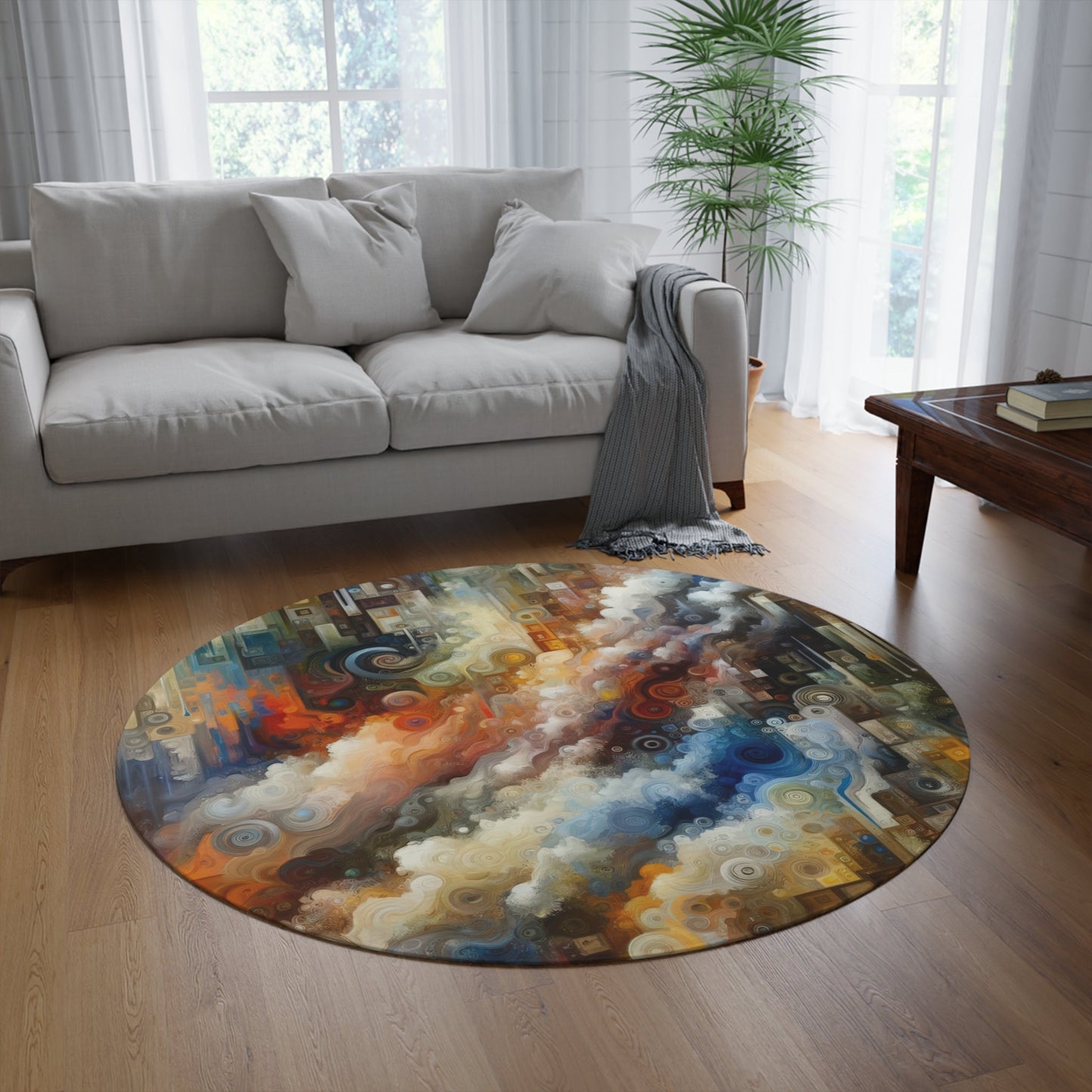 Tachist Unity Diversity Round Rug - ATUH.ART