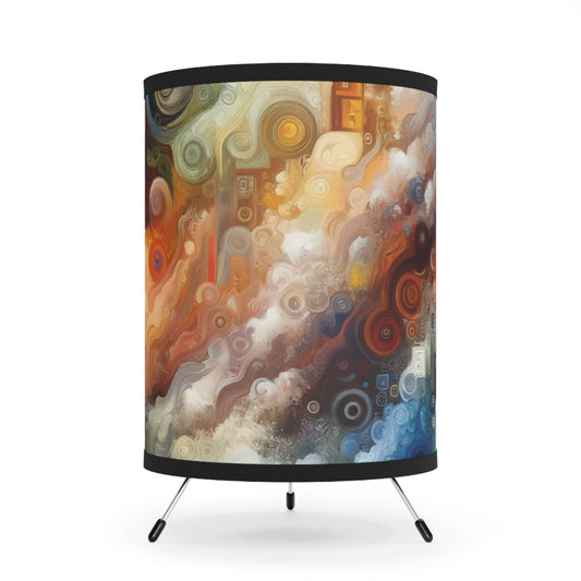 Tachist Unity Diversity Tripod Lamp with High-Res Printed Shade, US\CA plug - ATUH.ART