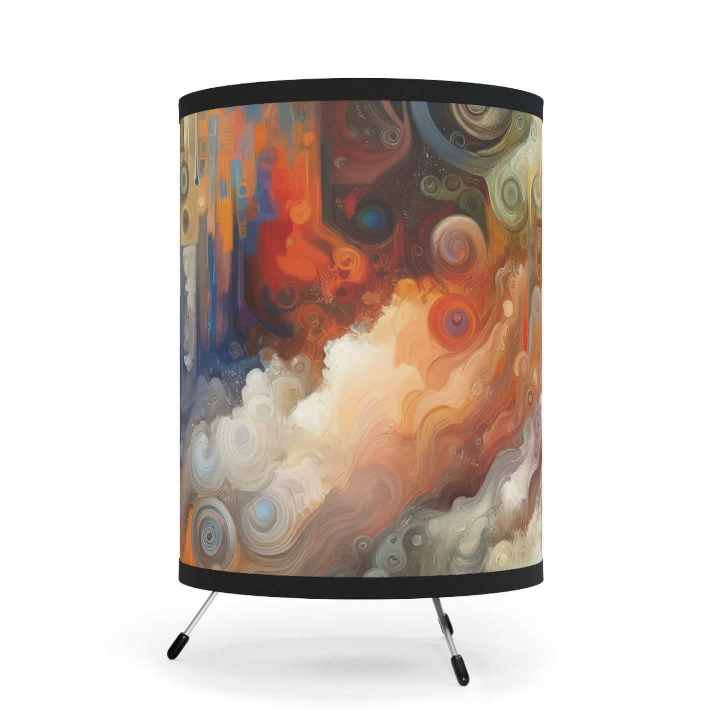 Tachist Unity Diversity Tripod Lamp with High-Res Printed Shade, US\CA plug - ATUH.ART