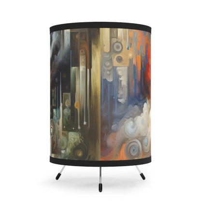 Tachist Unity Diversity Tripod Lamp with High-Res Printed Shade, US\CA plug - ATUH.ART