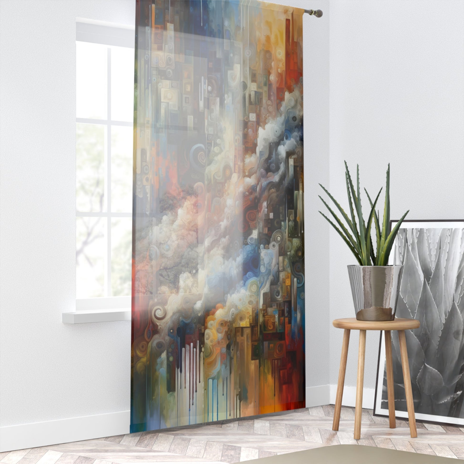 Tachist Unity Diversity Window Curtain - ATUH.ART