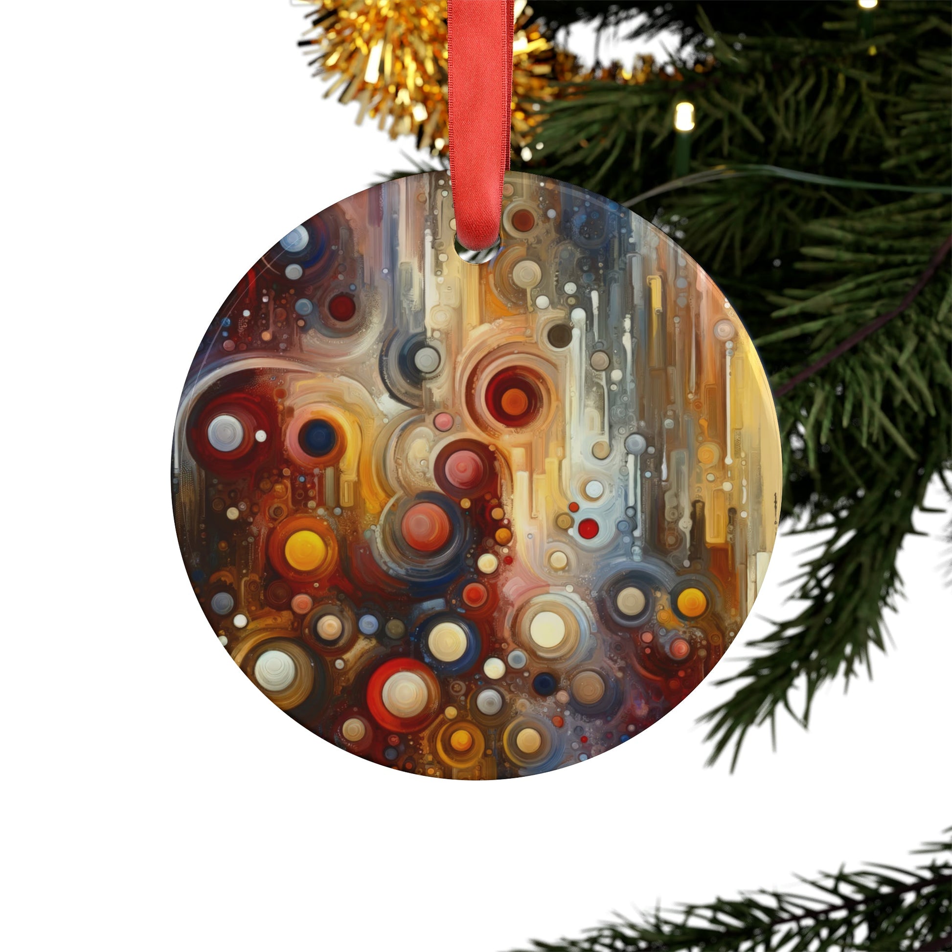 Tangible Touch Togetherness Acrylic Ornament with Ribbon - ATUH.ART