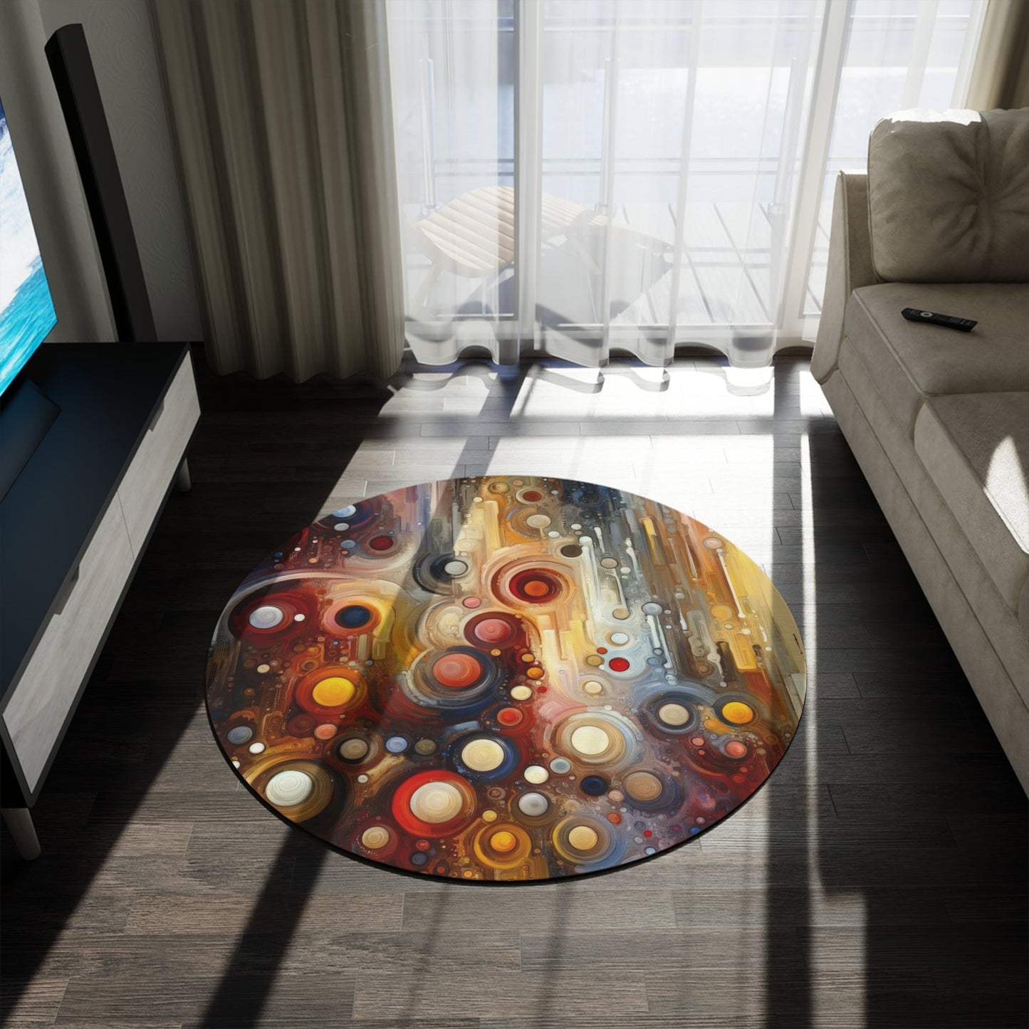 Tangible Touch Togetherness Round Rug - ATUH.ART