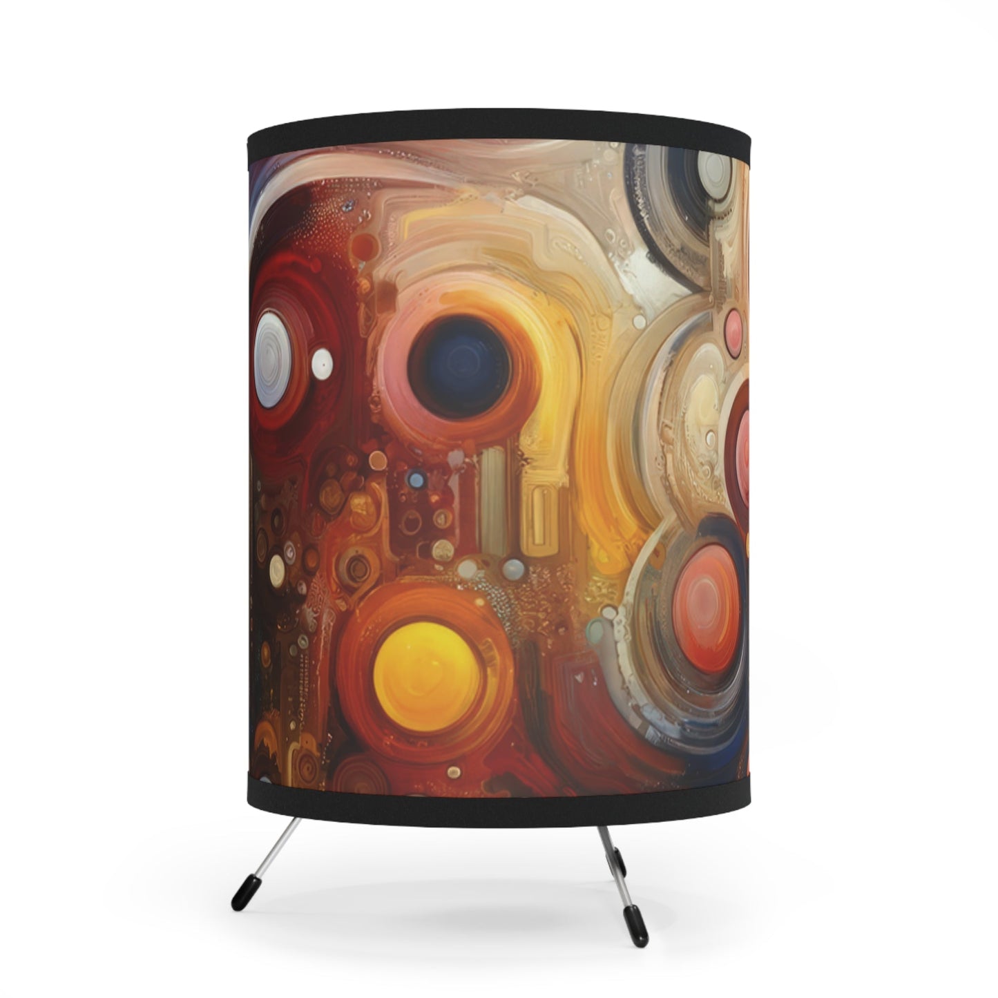 Tangible Touch Togetherness Tripod Lamp with High-Res Printed Shade, US\CA plug - ATUH.ART