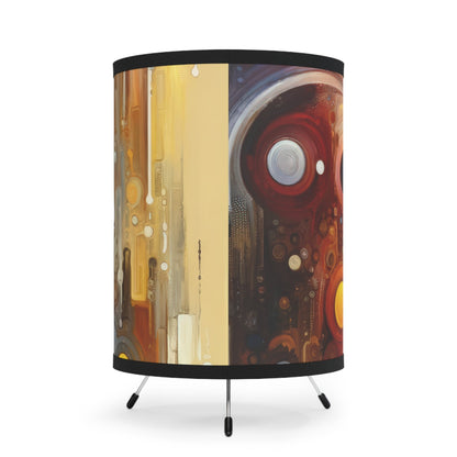 Tangible Touch Togetherness Tripod Lamp with High-Res Printed Shade, US\CA plug - ATUH.ART