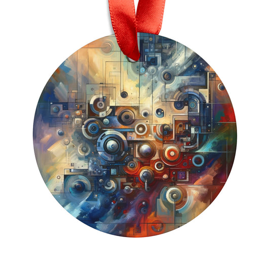 Tech Gratitude Fusion Acrylic Ornament with Ribbon - ATUH.ART