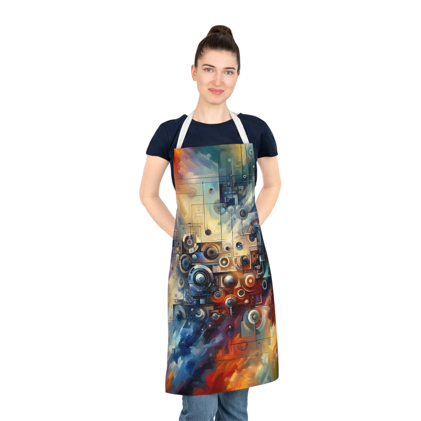 Tech Gratitude Fusion Adult Apron (AOP) - ATUH.ART