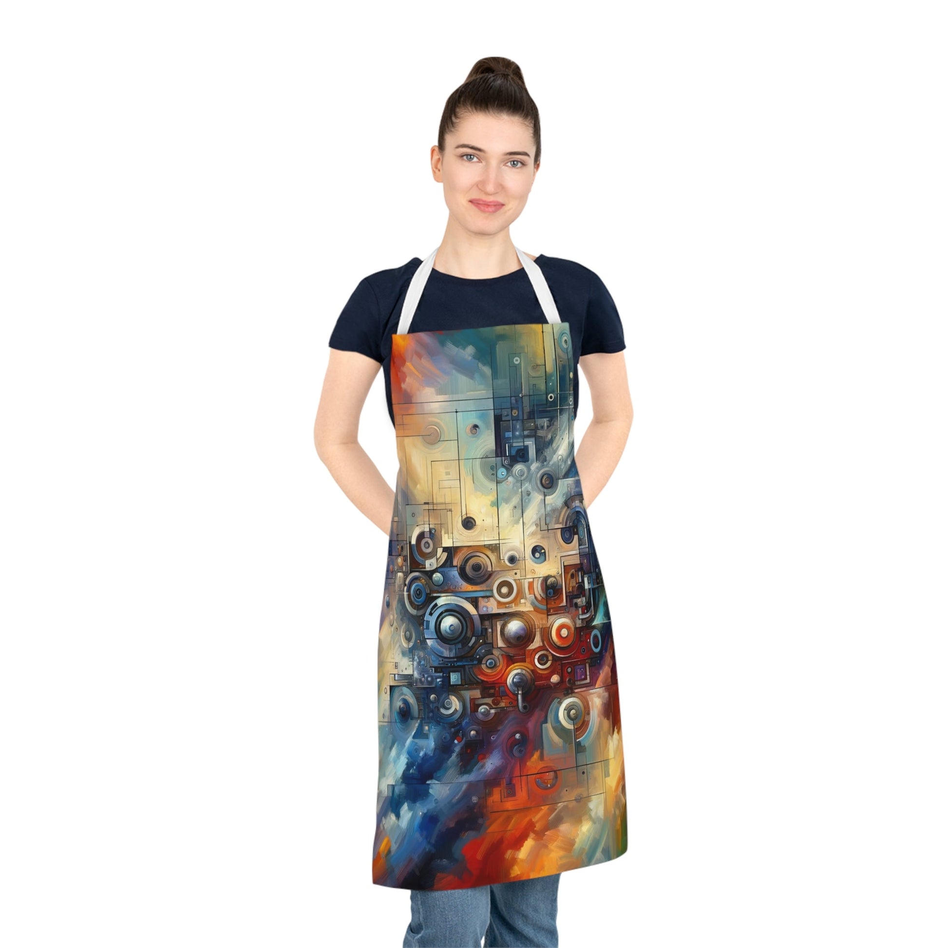 Tech Gratitude Fusion Adult Apron (AOP) - ATUH.ART