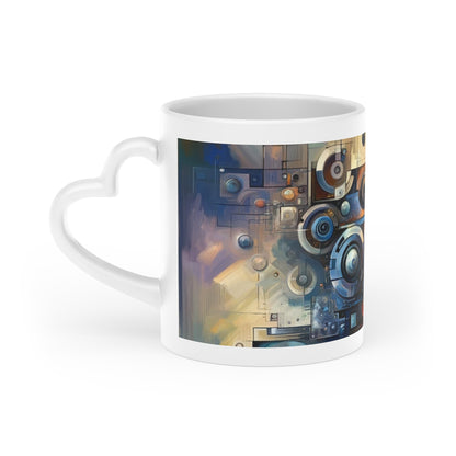 Tech Gratitude Fusion Heart-Shaped Mug - ATUH.ART