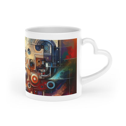 Tech Gratitude Fusion Heart-Shaped Mug - ATUH.ART