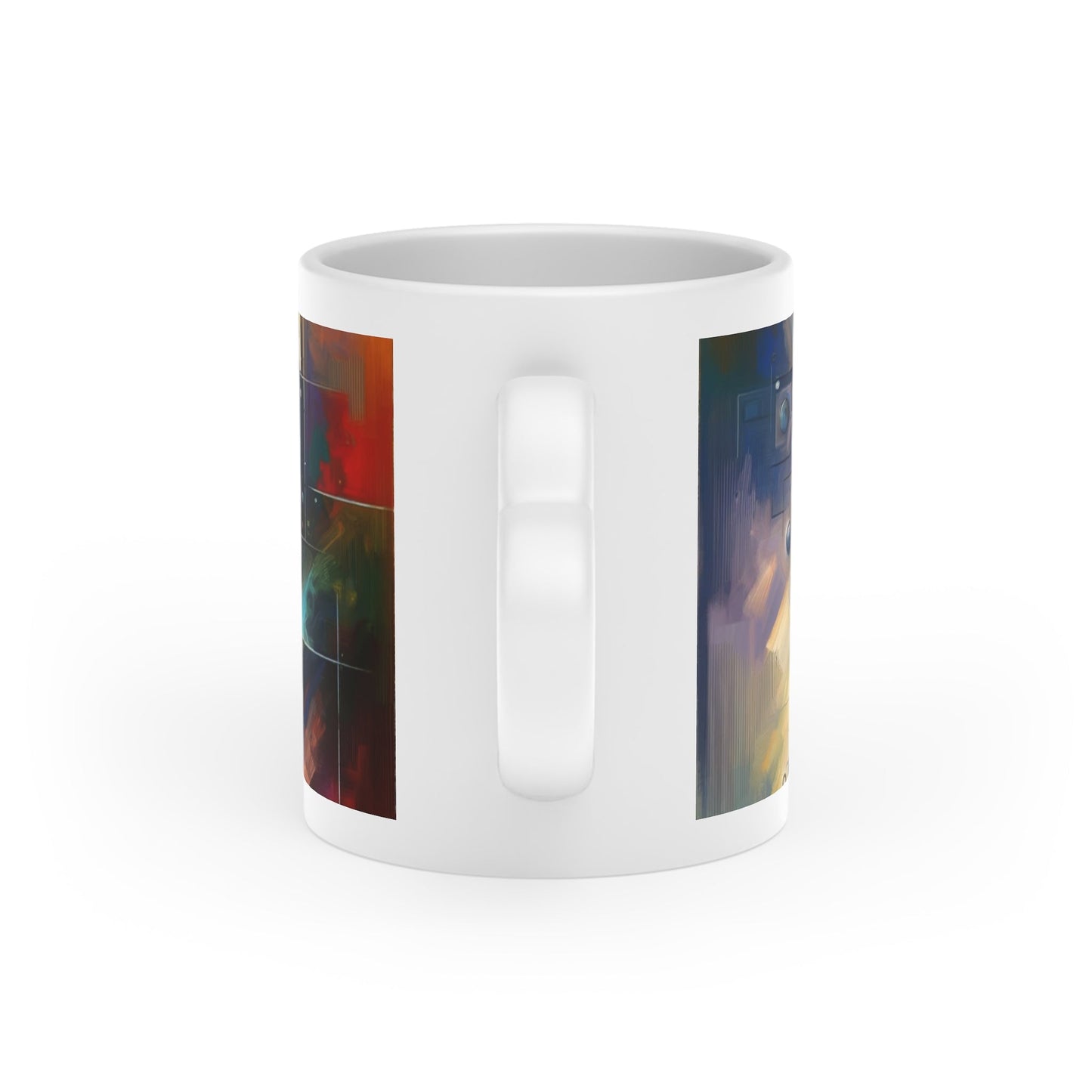 Tech Gratitude Fusion Heart-Shaped Mug - ATUH.ART