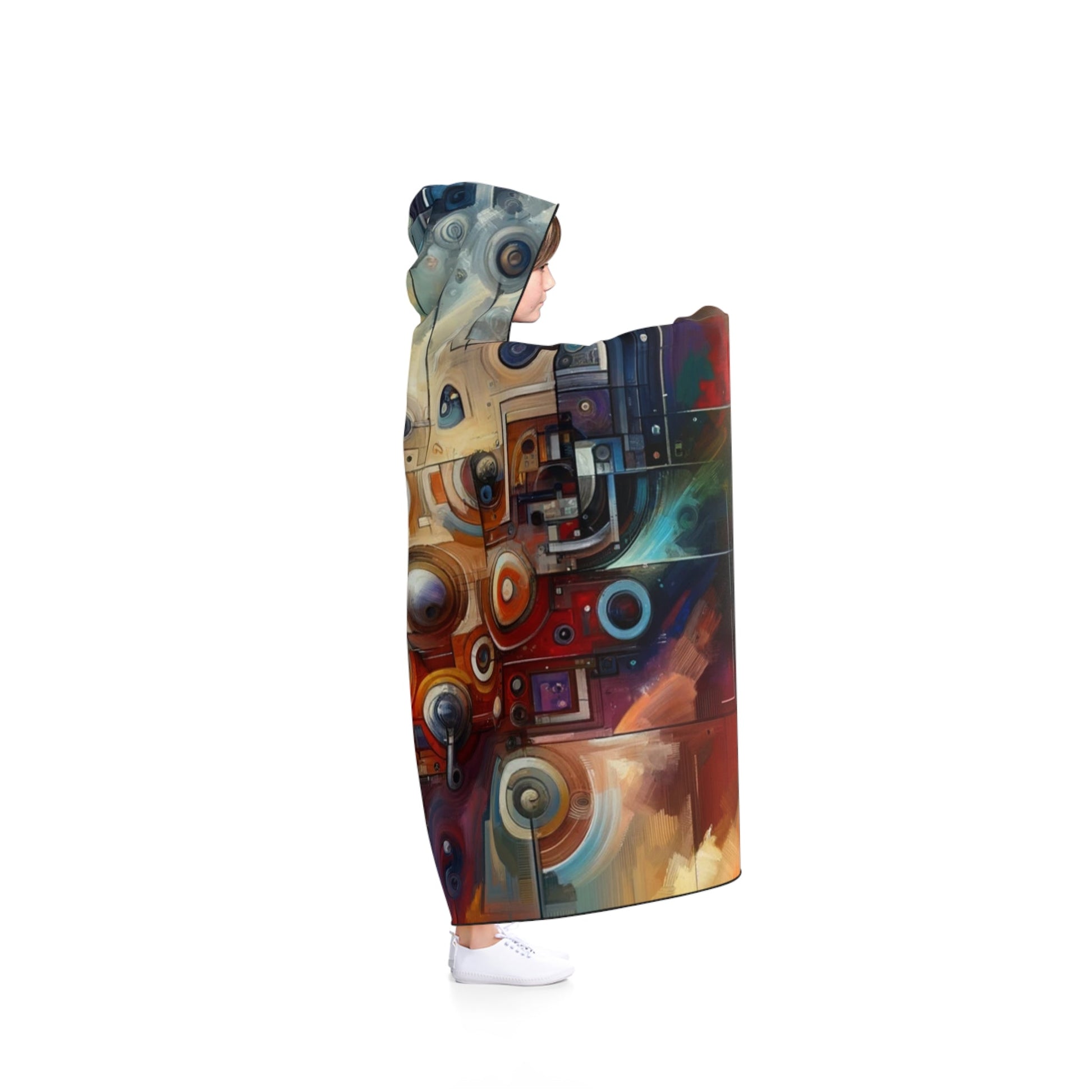 Tech Gratitude Fusion Hooded Blanket - ATUH.ART