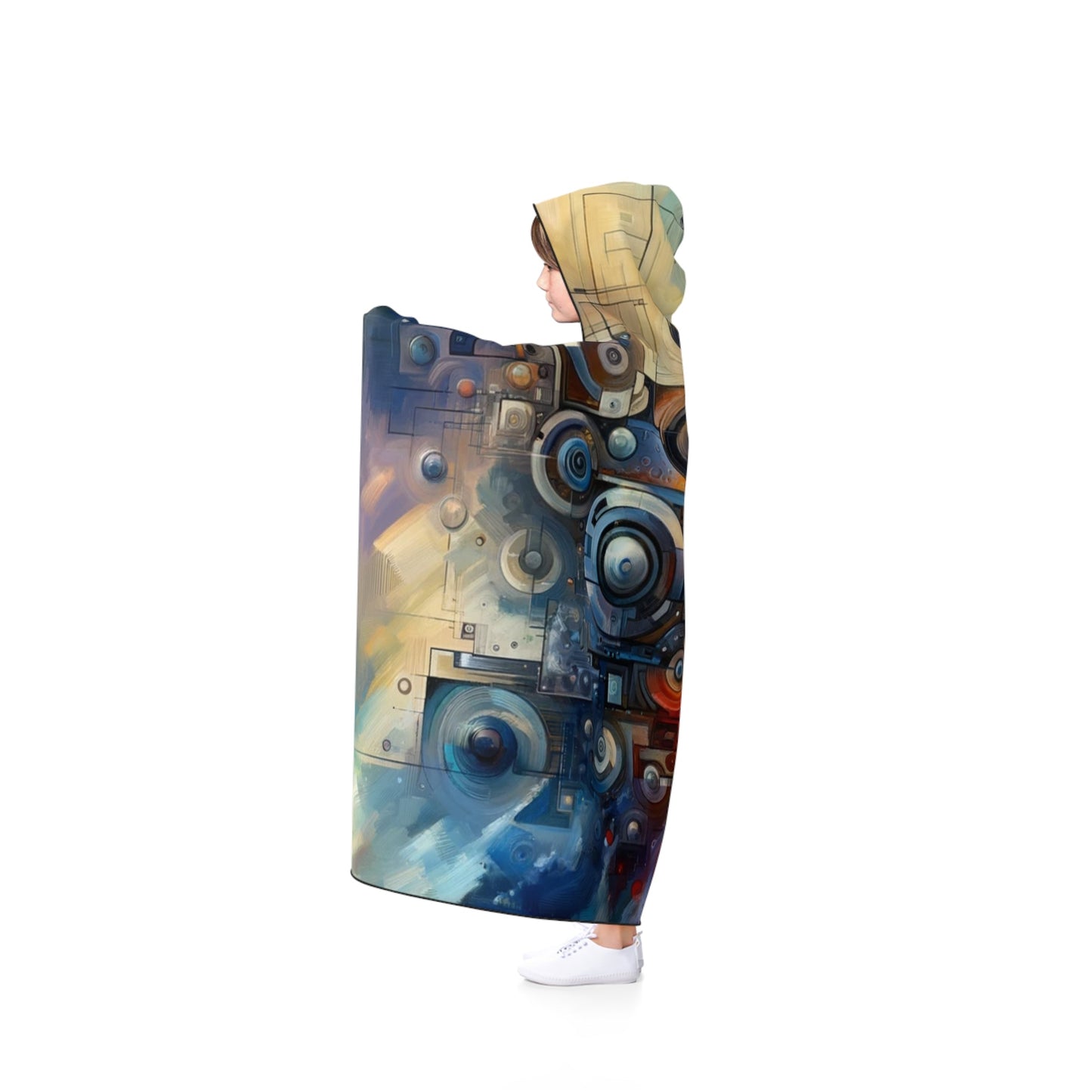 Tech Gratitude Fusion Hooded Blanket - ATUH.ART