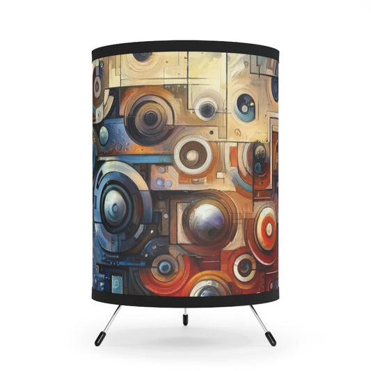 Tech Gratitude Fusion Tripod Lamp with High-Res Printed Shade, US\CA plug - ATUH.ART