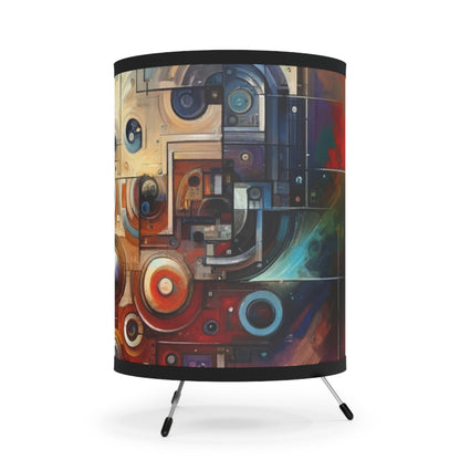 Tech Gratitude Fusion Tripod Lamp with High-Res Printed Shade, US\CA plug - ATUH.ART