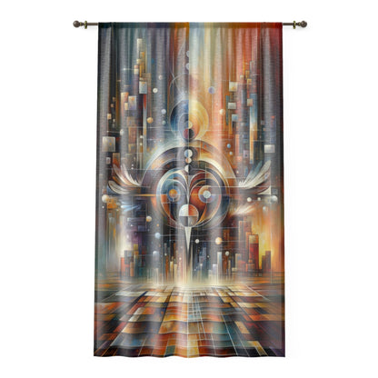 Tech Spirit Balance Window Curtain - ATUH.ART