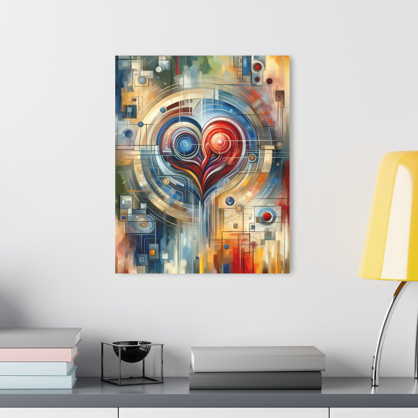 Techno Heart Harmony Acrylic Prints (French Cleat Hanging) - ATUH.ART
