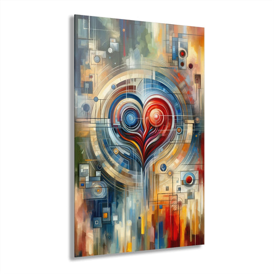Techno Heart Harmony Acrylic Prints (French Cleat Hanging) - ATUH.ART