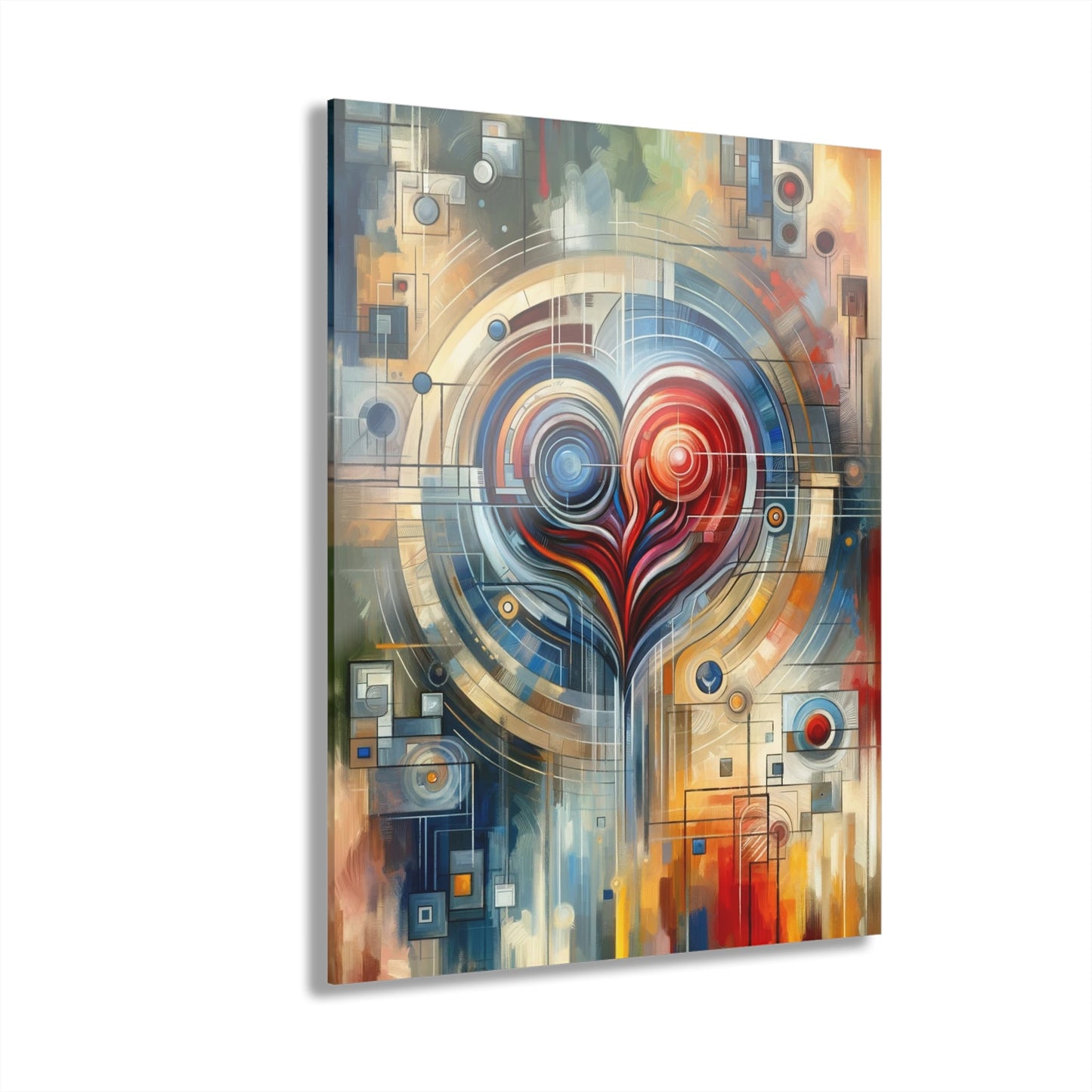 Techno Heart Harmony Acrylic Prints (French Cleat Hanging) - ATUH.ART