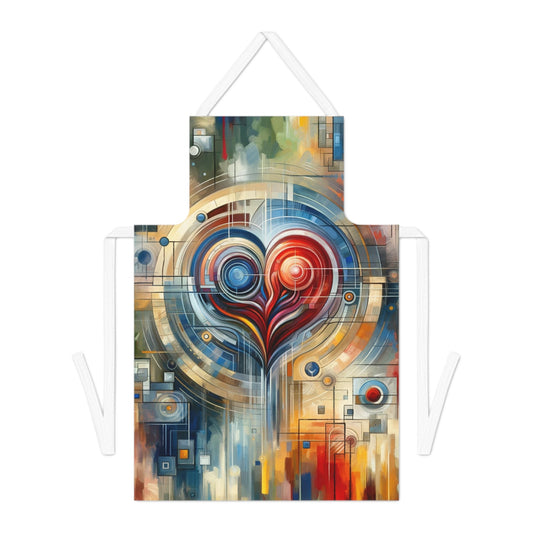 Techno Heart Harmony Adult Apron (AOP) - ATUH.ART
