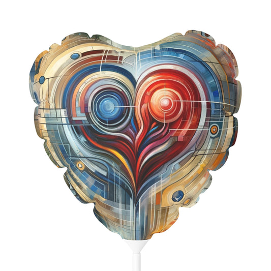 Techno Heart Harmony Balloon (Round and Heart-shaped), 11" - ATUH.ART