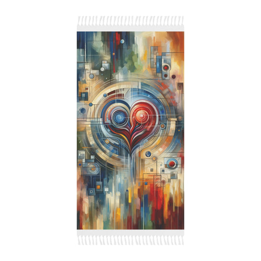 Techno Heart Harmony Boho Beach Cloth - ATUH.ART