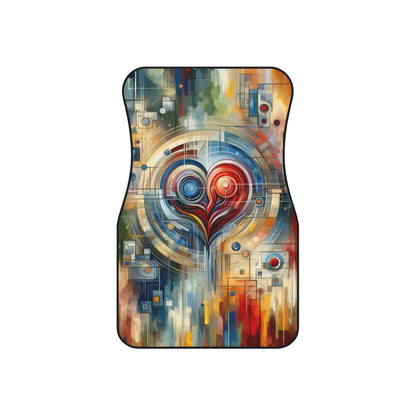 Techno Heart Harmony Car Mats (2x Front) - ATUH.ART