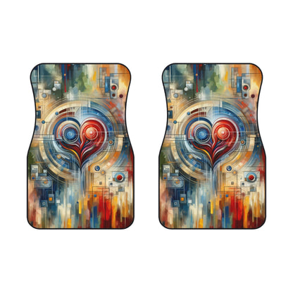 Techno Heart Harmony Car Mats (2x Front) - ATUH.ART