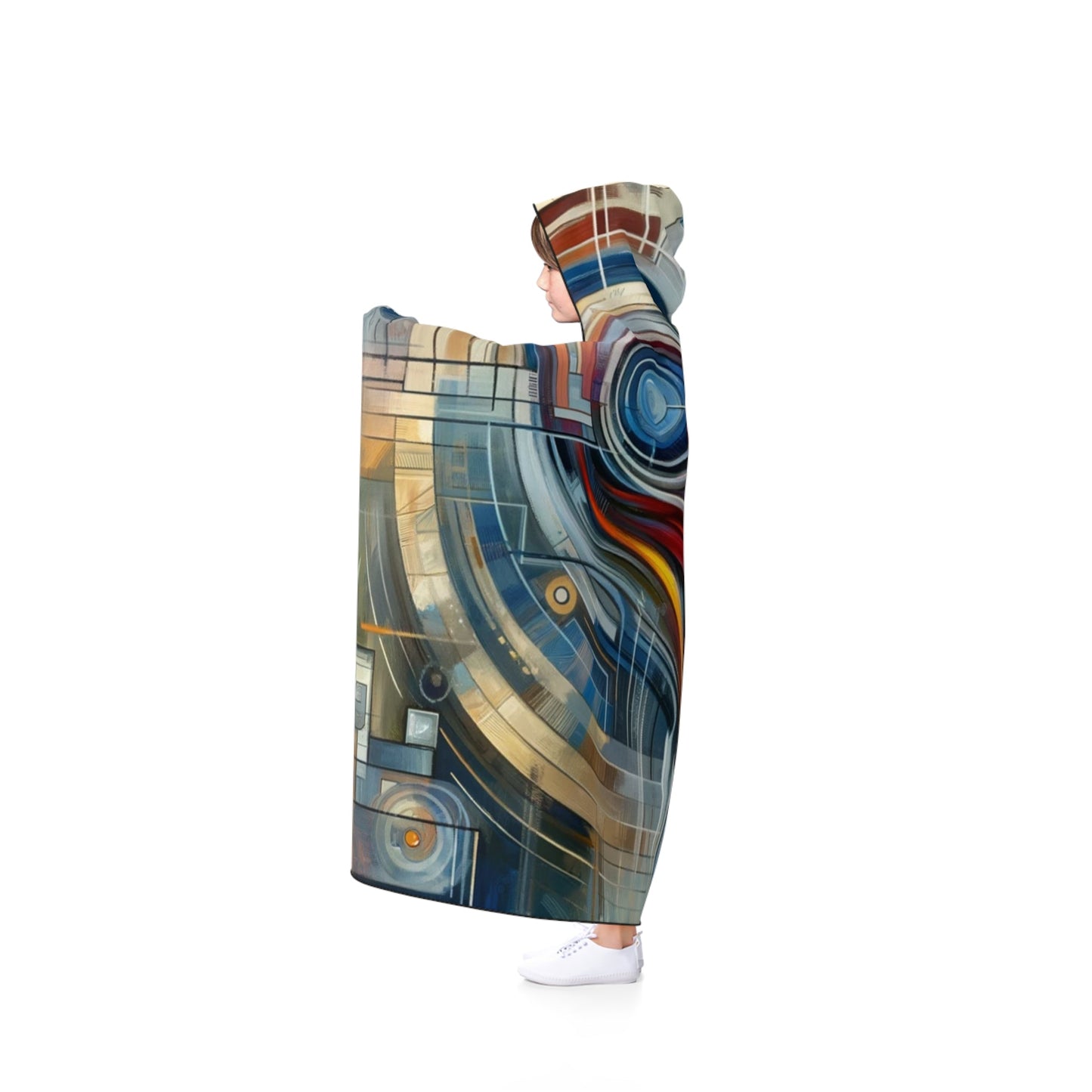 Techno Heart Harmony Hooded Blanket - ATUH.ART