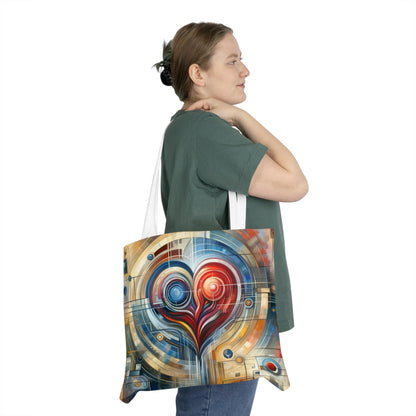 Techno Heart Harmony Shoulder Tote Bag (AOP) - ATUH.ART