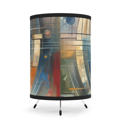 Techno Heart Harmony Tripod Lamp with High-Res Printed Shade, US\CA plug - ATUH.ART