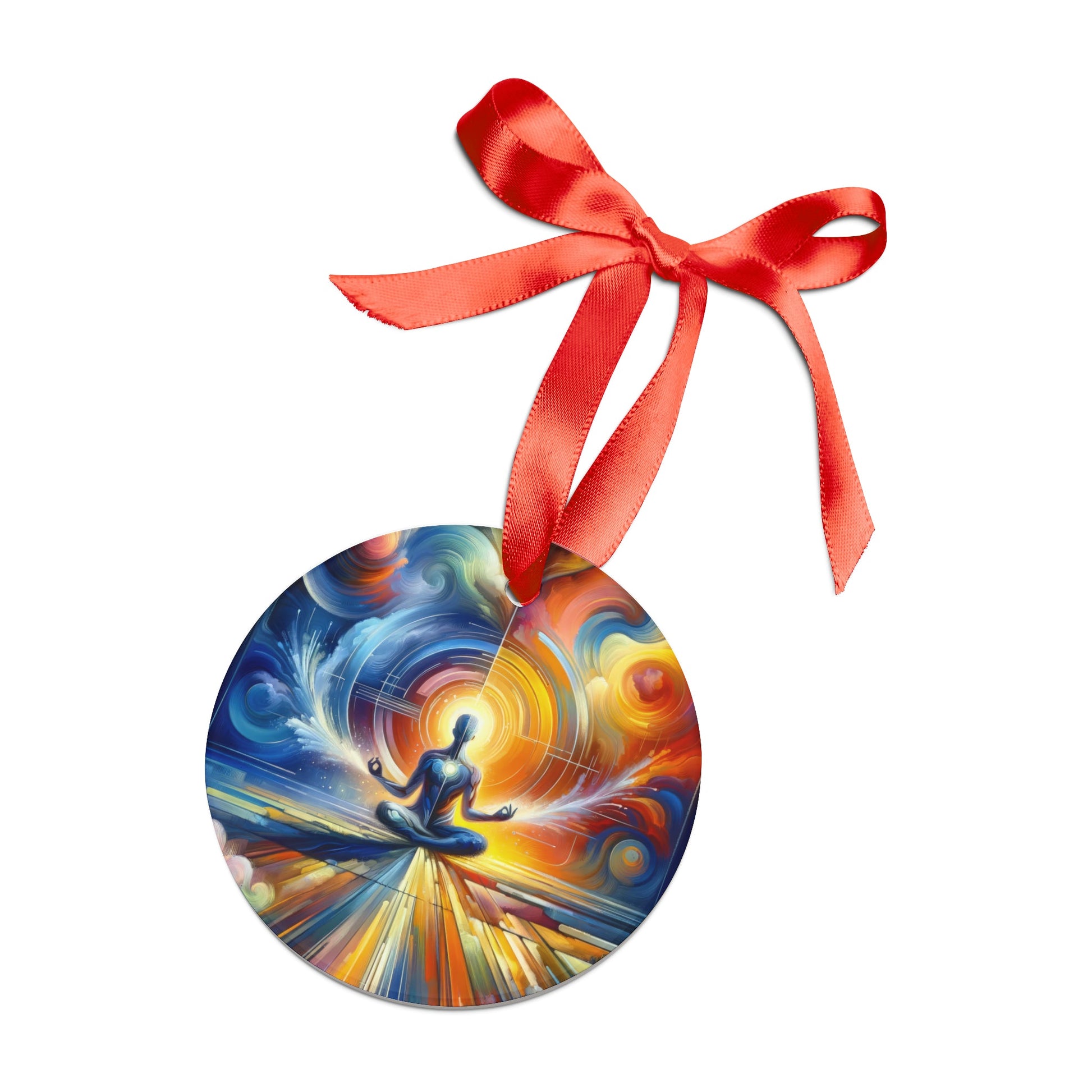 Techno Spiritual Synthesis Acrylic Ornament with Ribbon - ATUH.ART