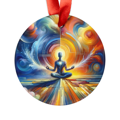 Techno Spiritual Synthesis Acrylic Ornament with Ribbon - ATUH.ART