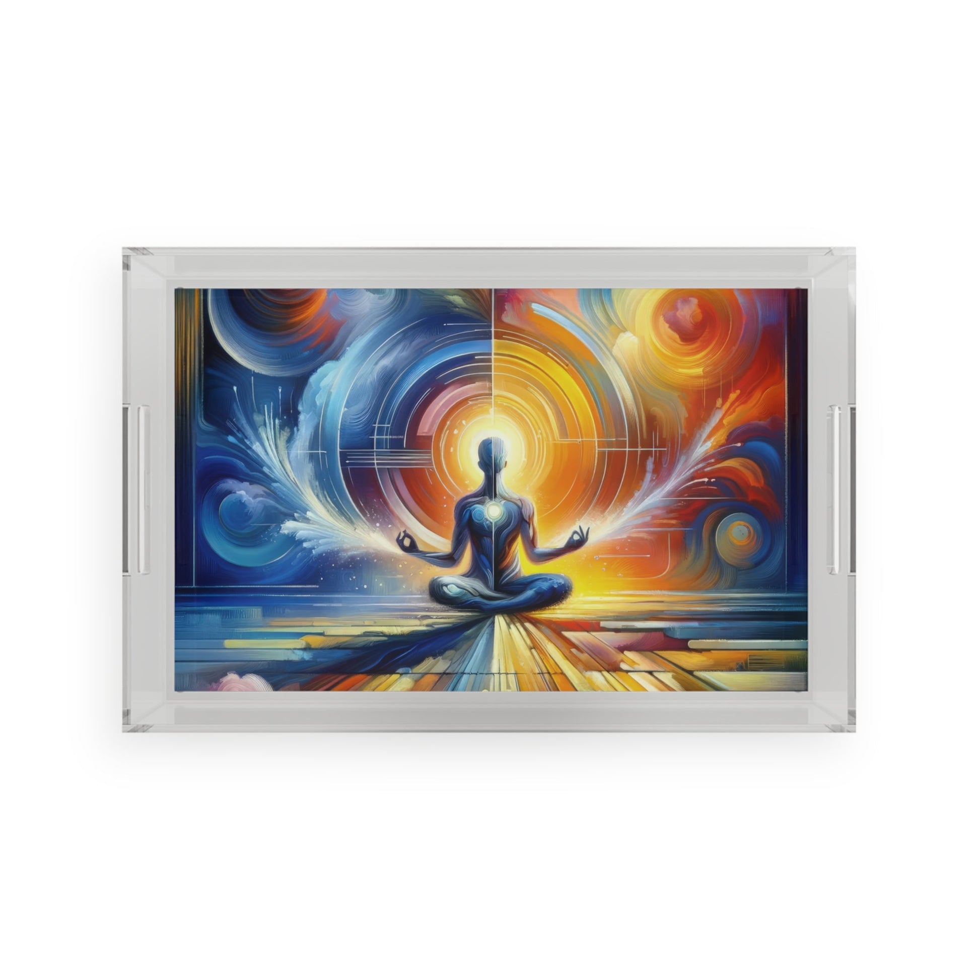 Techno Spiritual Synthesis Acrylic Serving Tray - ATUH.ART