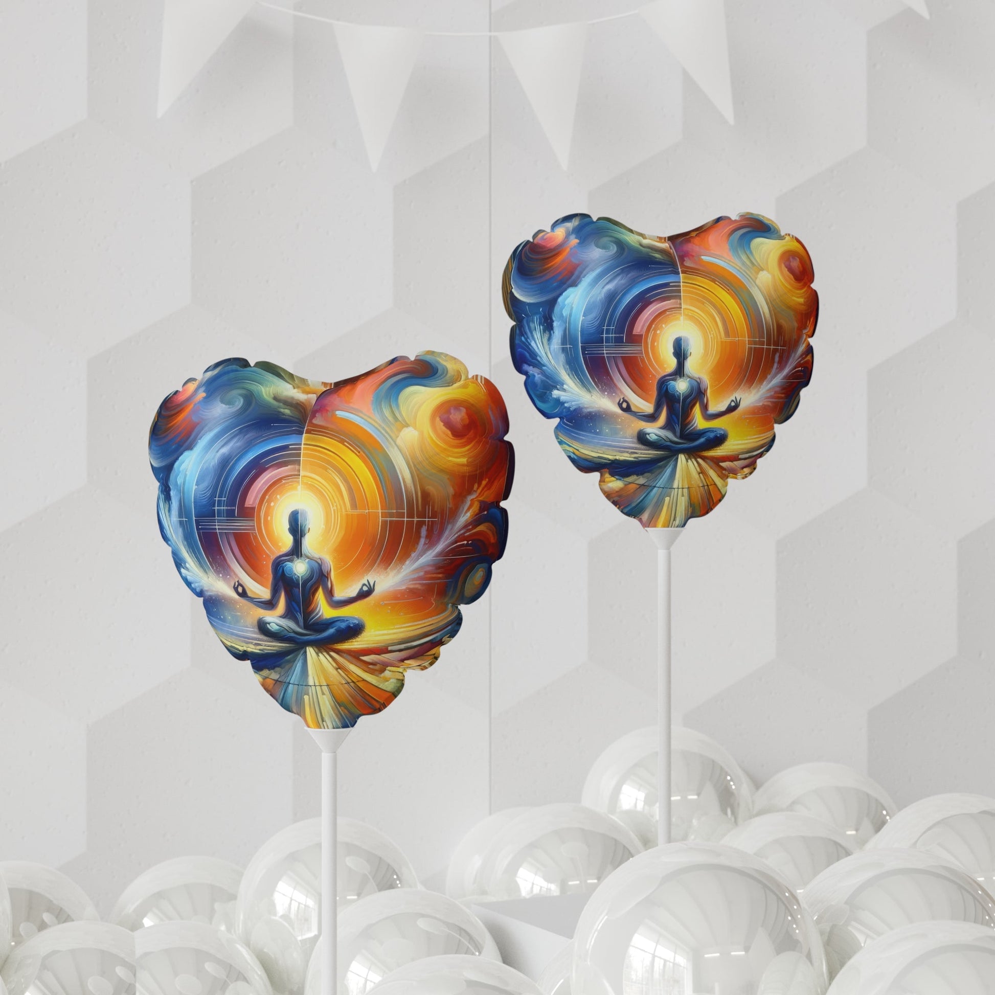 Techno Spiritual Synthesis Balloon (Round and Heart-shaped), 11" - ATUH.ART