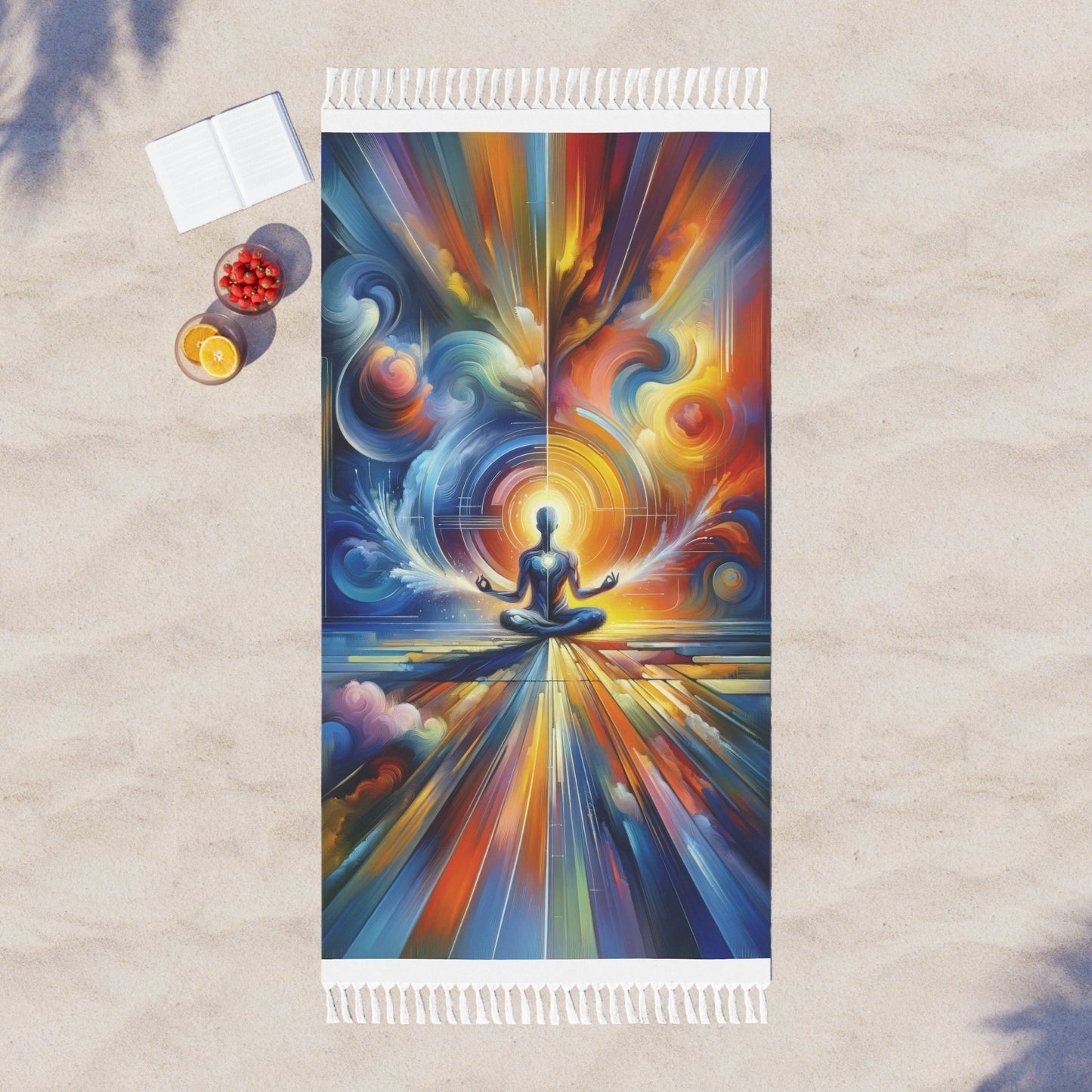 Techno Spiritual Synthesis Boho Beach Cloth - ATUH.ART