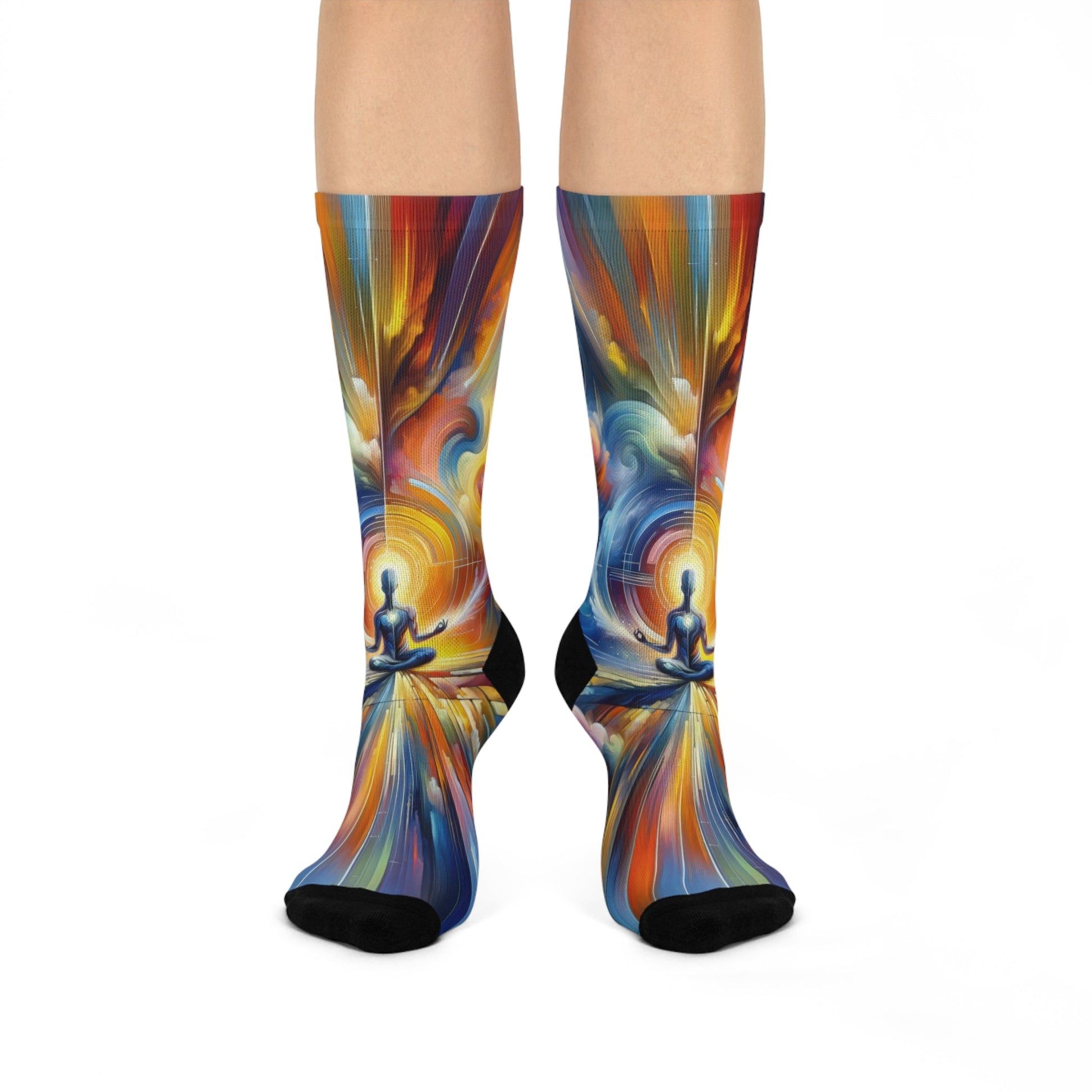 Techno Spiritual Synthesis Cushioned Crew Socks - ATUH.ART