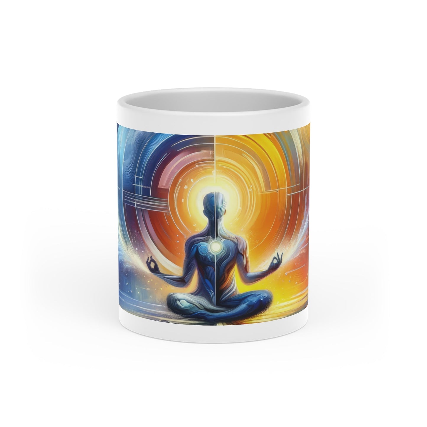 Techno Spiritual Synthesis Heart-Shaped Mug - ATUH.ART